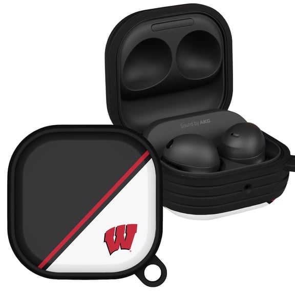 Wisconsin Badgers Champion Series HDX Case Cover Compatible with Samsung Galaxy Buds Pro & Buds Live by Affinity Bands
