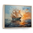 thumbnail image 2 of Designart "Melodic Maritime Adventures II" Sailing Boat Floater Framed Canvas Art Print, 2 of 7
