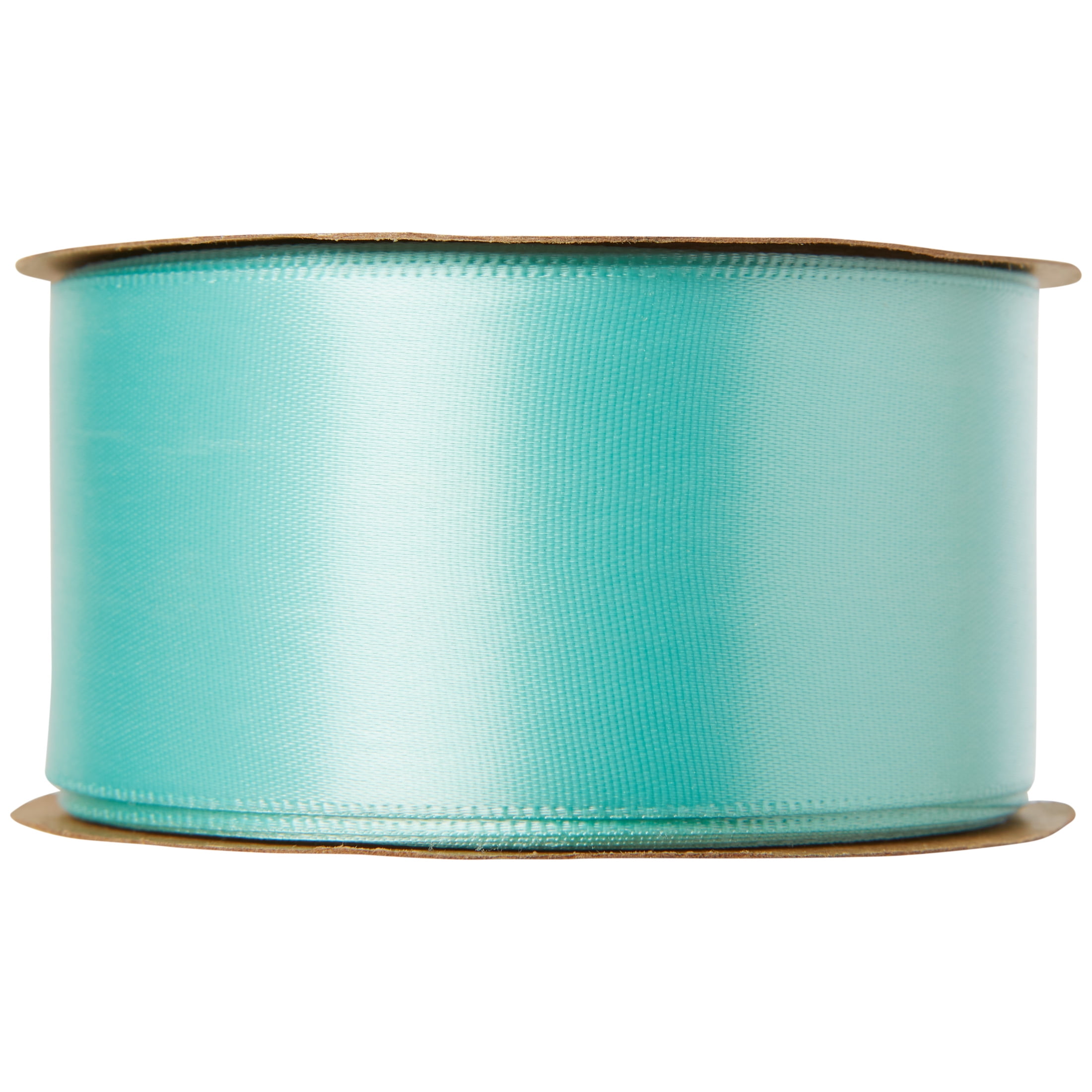 (4 pack) Offray Ribbon, Aqua Blue 1 1/2 inch Single Face Satin Polyester Ribbon, 12 feet