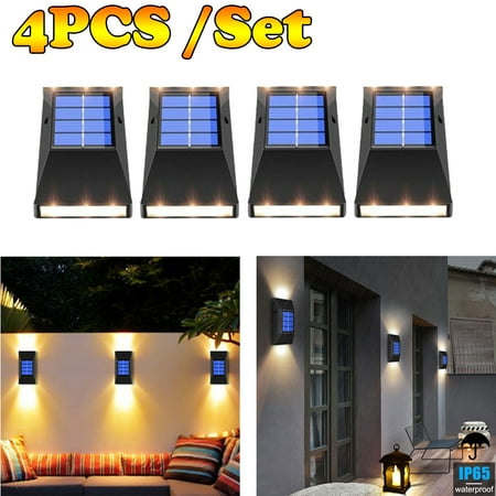 

Ledander 6PCS Solar Wall Light 6LED Stair Light Outdoor Landscape Decorative Light Garden Corner Step Light Wall