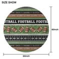 thumbnail image 6 of Colorful Football Field and Balls Pattern Round Tablecloth 60"x60",Wrinkle Wipeable Table Cloth for Kitchen Dining Room Picnic Patio Party, 6 of 6