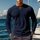 thumbnail image 4 of pstuiky camisetas de manga larga para hombre, Blusas/camisas casuales de moda para hombre, de color liso, de manga larga y cuello redondo camisetas de hombre l, 4 of 5