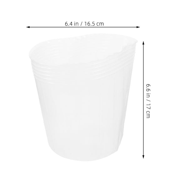CTIRCHIU 10pcs Clear Plastic Pot Liners for Plants Indoor and Outdoor Gardening Home and Office Use 6.7×6.5×6.5in