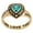 Gold Plated, variant on Order Now for 2025 Graduation, Freestyle Class Rings Heart CZ Accents Class Ring, Gold-Plated Accents Class Ring