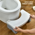 thumbnail image 4 of Detachable Toilet Stool with Base Splicable Potty Step Stool Sitting Posture Foot Stool Bathroom Toilet Potty Stool for Adults Pregnant Woman, 4 of 7