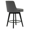 thumbnail image 3 of MINCETA Counter Stool,26" 360 Free Swivel Upholstered Bar Stool with Back-Set of 2-PU in Dark Gray, 3 of 6