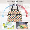thumbnail image 3 of Easygdp Floral Checkerboard Caja de Almuerzo para Mujeres y Hombres, Bolsa de Almuerzo Insulada, Bolsas Reutilizables Impermeables para Viajes, Trabajo y Picnics, 3 of 6