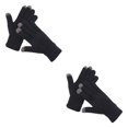 thumbnail image 3 of sweethay 1 par de guantes de invierno engrosados, flexibles, para mantener el calor, cubierta para los dedos, accesorio de ropa con color simple Negro 2piezas, 3 of 6