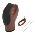 thumbnail image 1 of Cubierta de pomo de palanca de cambios Unique Bargains para Ford Fusion, protector de palanca de cambios antideslizante de cuero sintético, 1 Pc fibra de carbono marrón negro, 1 of 6