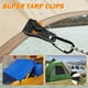 thumbnail image 5 of mango de bloqueo resistente, 18 abrazaderas para lonas resistentes, abrazaderas para tienda de campaña, clips para toldos, camping, caravana, toldos, coche, camión, piscina, barco, clips de cubierta, 5 of 5