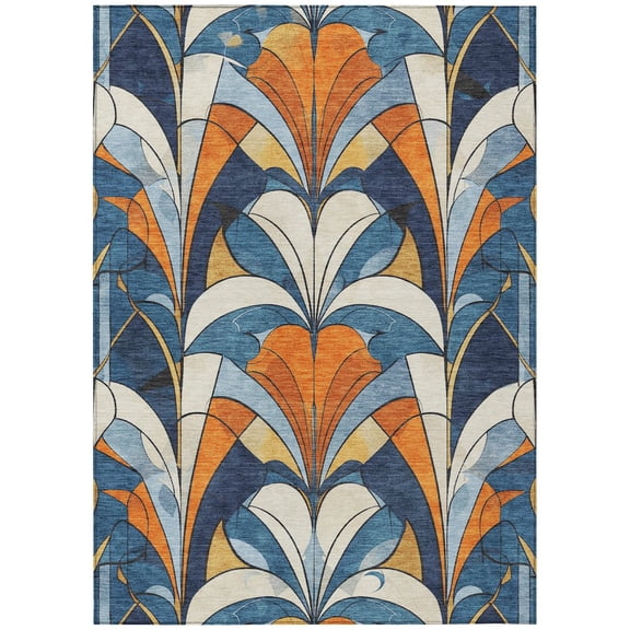 Dalyn Rugs Machine Washable Indoor/Outdoor Chantille ACN2174 Blue 10' x 14' Rug