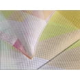 thumbnail image 4 of Ambesonne Abstract Quilted Bedspread Set 3 Pcs, Squares and Sharp Line, King Size, Pale Blue Yellow, 4 of 5