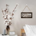 thumbnail image 5 of Wood Hanging Decor Sign Fish-Eat-Sleep-Repeat Hanging Wooden Door Sign Rustic Signs For Front Door Living Room Wall Farmhouse Porch Home Decor 12 X 6 Inch, 5 of 7