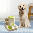 thumbnail image 2 of Comedero automático para gatos, tazón de comida para mascotas, bebedero de gran capacidad de 1 L, comedero de 2,2 L. Verde, 2 of 9
