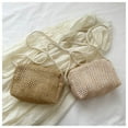 thumbnail image 2 of Granjero Gordo Bolso de mano tejido y bolsas de cosméticos, bolso de mano tejido elegante de playa de verano, bolso de hombro de 6,49 x 3,36 x 4,33 pulgadas (blanco), 2 of 5