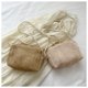 thumbnail image 2 of Xiao Hua Bolso de hombro tejido para mujer, bolso de mano y neceser, elegante bolso de playa de verano, 16,4 x 8,5 x 10 cm (caqui)., 2 of 5