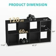 thumbnail image 3 of TINKLE WELL 8-Cube Storage Shelf Organizer, Bookcase with Removable Back Panels, Adjustable White Wood Bookcase for Living Room, Home Office, Black, 3 of 9
