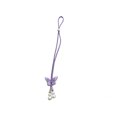 thumbnail image 2 of Purple Sequin Butterfly Curtain Tieback, Adjustable Hand-Woven Rope Tiebacks with Pearl, Window Drape Holdback for Living Room Bedroom, 20 Inch, 2 of 6