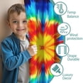 thumbnail image 3 of Blackout Kids Curtains,Colorful Tie Dye Flowe Childrens Insulated Curtains Set Of 2,Bedroom Essentials,Toddler Room Decor 52"x63", 3 of 5