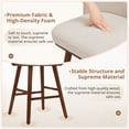 thumbnail image 3 of Carolayne 26" Bar Stool Set of 3 with Upholstered Back, for Home Kitchen, Linen Beige, 3 of 7