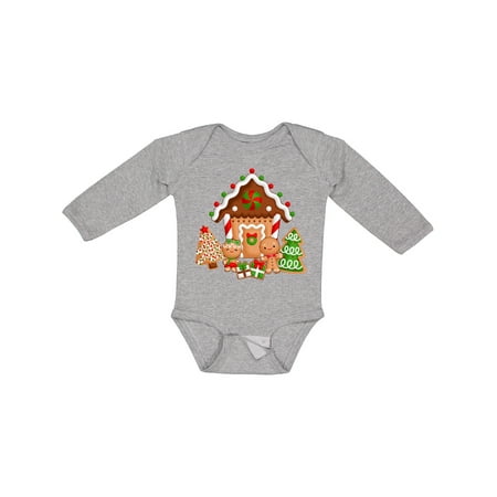 

Inktastic Gingerbread House Christmas Boys or Girls Long Sleeve Baby Bodysuit
