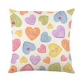 thumbnail image 2 of SugarBloom Love Print Linen Pillowcase with Valentine's Day Letters, Pink Romantic Home Decorative Throw Pillow Cover,D, 2 of 3