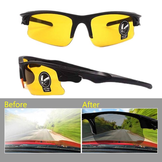 High Qualit Anti-Glare Night Vision Glasses Protective Gears Day Night Vision Driver's Eyewear Sunglasses Goggles Car AccessriesSunglasses He Qiyong unisex