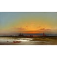 thumbnail image 3 of James Hamilton 14x10 Black Modern Framed Museum Art Print Titled - Sunset Seascape (1865), 3 of 5