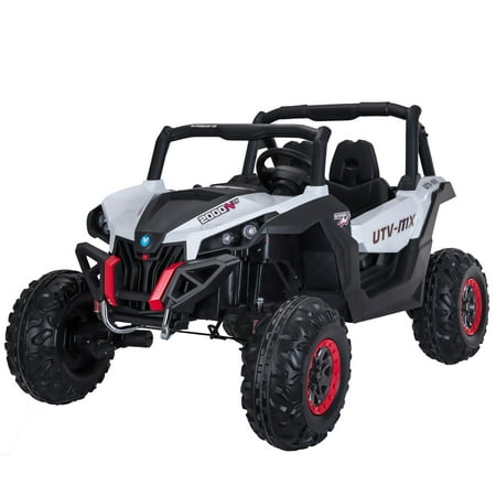 Blazin  Wheels White Wild Cross UTV 12V Two Seater Battery Operated Ride on. Unisex Toy Item