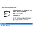 thumbnail image 2 of Radio Installation Kit - Compatible with 1982 - 2001 Chevy S10 1983 1984 1985 1986 1987 1988 1989 1990 1991 1992 1993 1994 1995 1996 1997 1998 1999 2000, 2 of 2