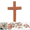 thumbnail image 3 of LOLIPPYY Retro Wood Cross Pendant Brown for Necklace and Keychain Decor, 3 of 7