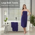 thumbnail image 6 of Smuge 4-Pack Oversized Bath Towel Set with Ultra Soft Microfiber, 4 Pieces, Dark Purple Color, 6 of 7