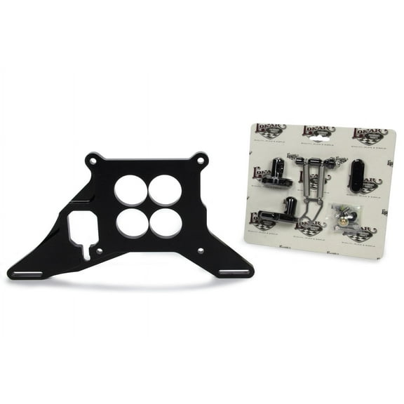 Lokar XTCB-4150 Throttle and Kickdown Cable Bracket Black Anodized Aluminum