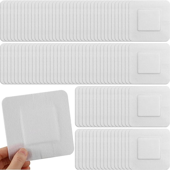 EcoNesxp 4 xx 100 pcs wound dressing gauze pad with border 4 inch island dressing sticky border soft breathable individual packaging for wound care large capacity bandage pad