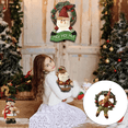 thumbnail image 4 of Christmas Decoration Rattan Circle with Fabric Doll Handmade Xmas Decor Accessories Wall Hanging, 4 of 5