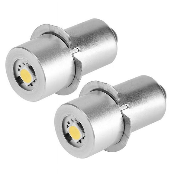 2 PCS 1W P13.5S Led Flashlight Bulb, 100-110LM 2700-7000K Replacement Bulb Torch Lamp Emergency Work Light(6V & 3V)