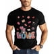 thumbnail image 1 of T-Shirts for Men, Romantic Heart Dwarf Crew Neck Cotton T-Shirt Men's Short Sleeve Valentine's Day Love Hearts Lip Letter, 1 of 8