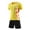 Yellow@GC@, variant on CONZONE Mens 2 Peice Soccer Outfits Graphic Short Sleeve Workout Tshirt Shorts Sets Breathable Quick Dry Football Training Uniform