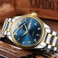 thumbnail image 3 of OLEVS Watches for Men Classic with Date Business Dress Luxury Diamond Gold/Black/Blue Waterproof Luminous Mens Wrist Watches Analog Two Tone Stainless Steel Male Reloj para Hombre, 3 of 10