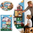 thumbnail image 2 of Interactive Felt Dollhouse Story Board - 104x75cm Sensory Learning Toy for Preschoolers 3+, Educational Play & Storytelling Set (1 Pack), 2 of 7
