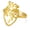 Gold, variant on Unisex Titanium Steel Hollow Out Brain Ring Electroplated Cut Out Design Band European and American Fashion Jewelry