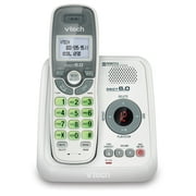 VTech CS6124 DECT 6.0 Cordless Phone with Answering System and Caller ID/Call Waiting, White with 1 Handset