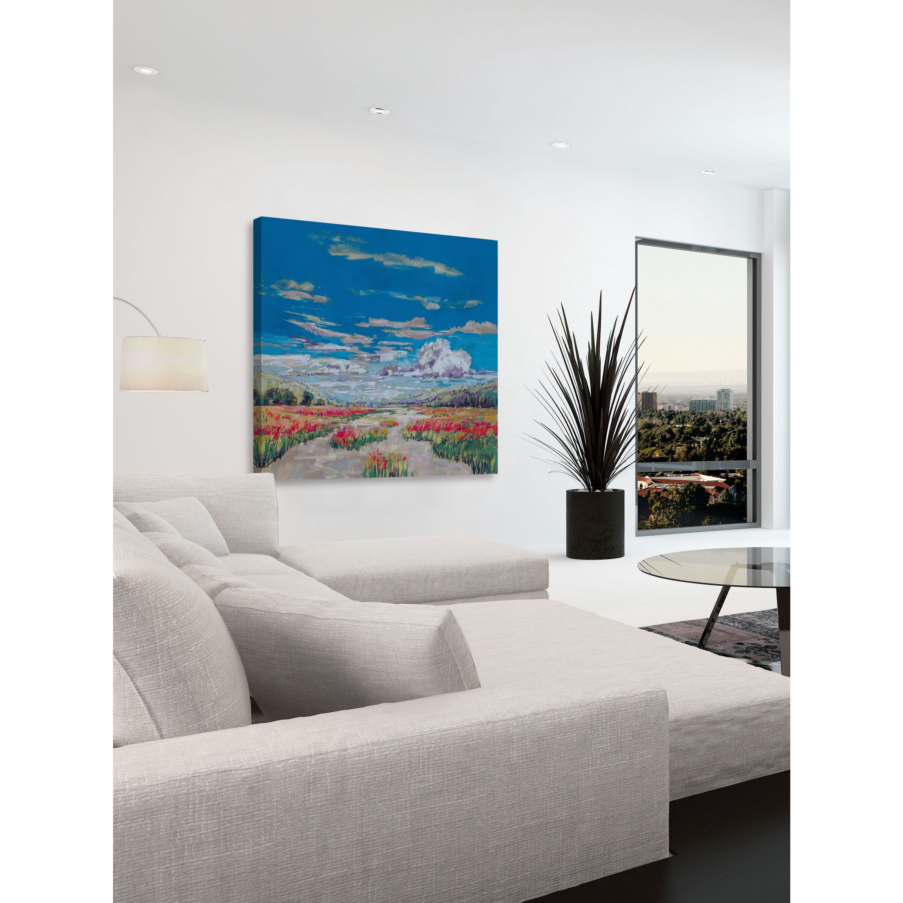 "Poppy Path VI" Painting Print on Wrapped Canvas