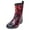 Red, variant on Ecqkame Women's Rain Boots Punk Style Mid Boots Women's Non-Slip Rain Boots Outdoor Rubber Water Shoes Red 41