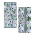 thumbnail image 2 of Ambesonne Owls Fitted Sheet Set 2 Pack All-Round Elastic, Cartoon&nbsp;Art of Woodland Birds, California King, Lavender Reseda Green, 2 of 3