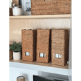 thumbnail image 3 of Kouboo La Jolla Rattan 1 Compartment Freestanding Magazine File Organizers with Basket, Brown, 3 of 6
