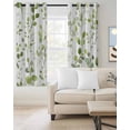 thumbnail image 2 of Spring Botanical Green Blackout Curtains, Light Blocking Print Window Curtains, Summer Leaf Watercolor Thermal Insulated Window Drapes for Living Room Kitchen Cafe 2 Panels, 55"W x 39"L, 2 of 9