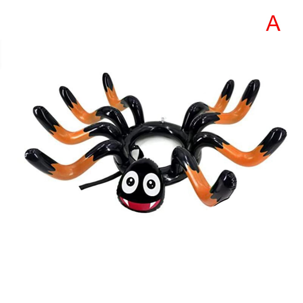 Inflatable Spider Ring with Bean Bags Tossing Toss Game for Indoor Outdoor Activities Halloween Games for Adult Party Pumpkin Ghost Banner Decorations Halloween Rings Bean Bag Toss Games Set 
