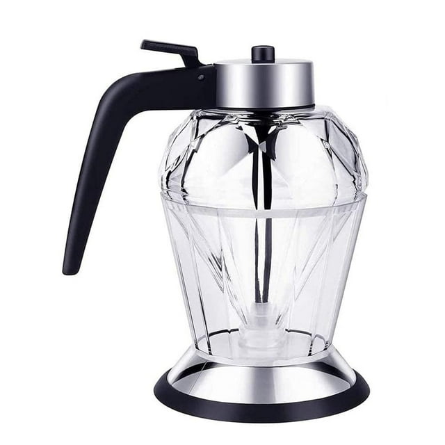 200ML Capacity Dripless Glass Honey Dispenser with Stand, Seasoning Jar for Kitchen Tool
