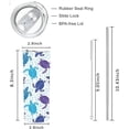 thumbnail image 2 of Sea Turtle Skinny Tumblers with Lids and Straws 20 OZ, Stainless Steel Water Bottle Travel Tumbler Cups, 2 of 6